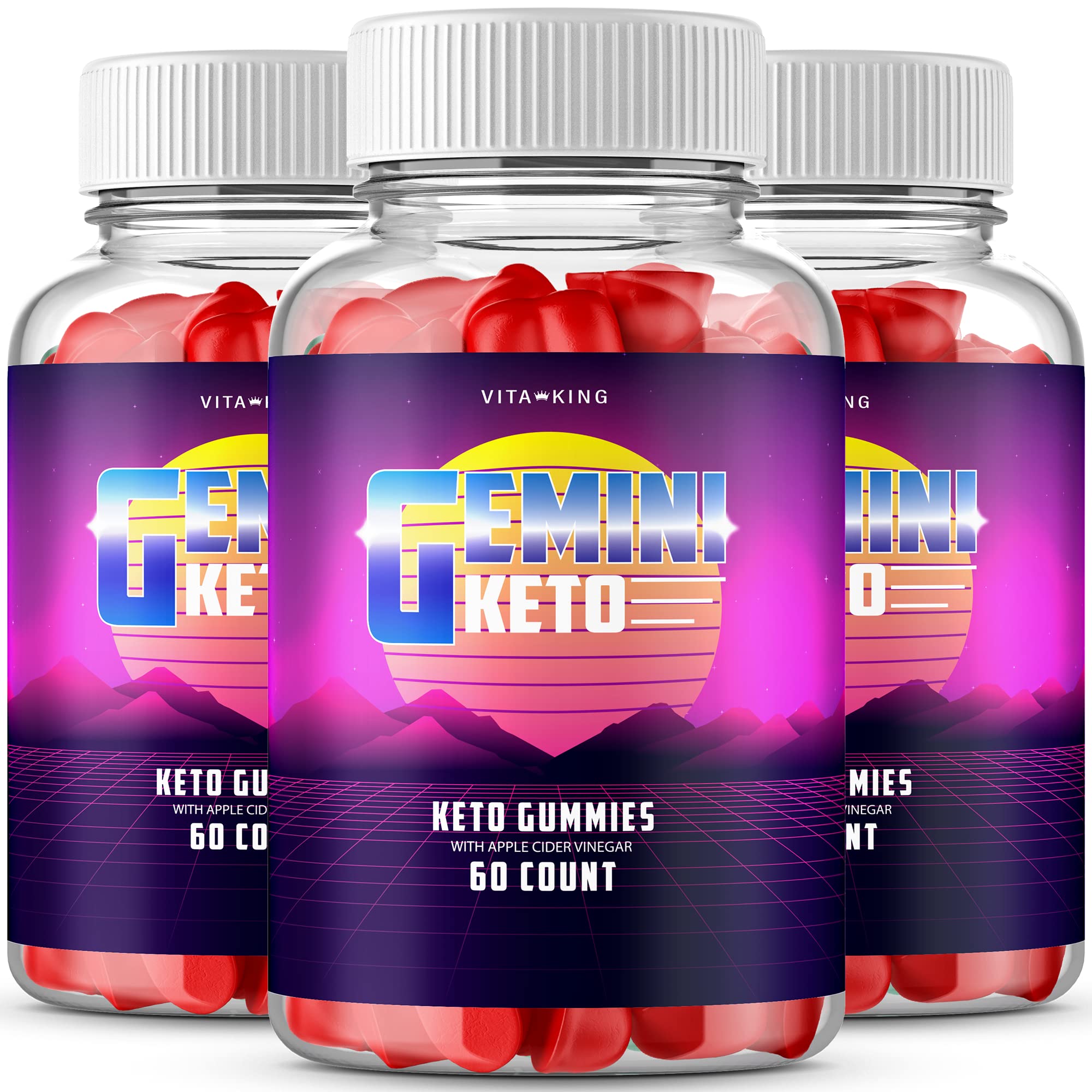 Gemini Ketos ACV Gummies - Apple Cider Vinegar Supplement (3 Pack, 180 Gummies) for Weight Management & Digestive Health - Perfect for Daily Wellness Routine & Keto Diet Support