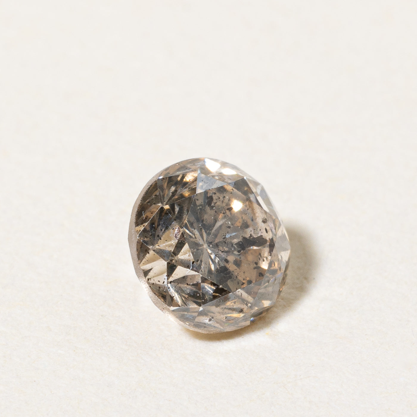 0.54ct Round Brilliant Cut Light Brown Loose Diamond - Ideal for Engagement Rings, Wedding Bands & Fine Jewelry Making
