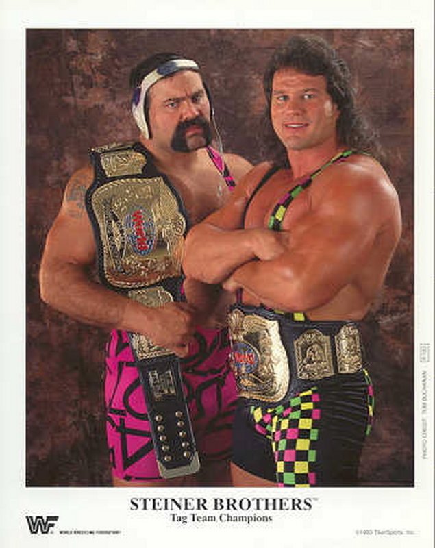 1993 WWF TAG TEAM CHAMPIONS Steiner Brothers P153 Wrestling Action Figure - Rare Collectible Vintage Wrestling Toy for Display & Collection - Perfect for WWE Fans and Memorabilia Enthusiasts