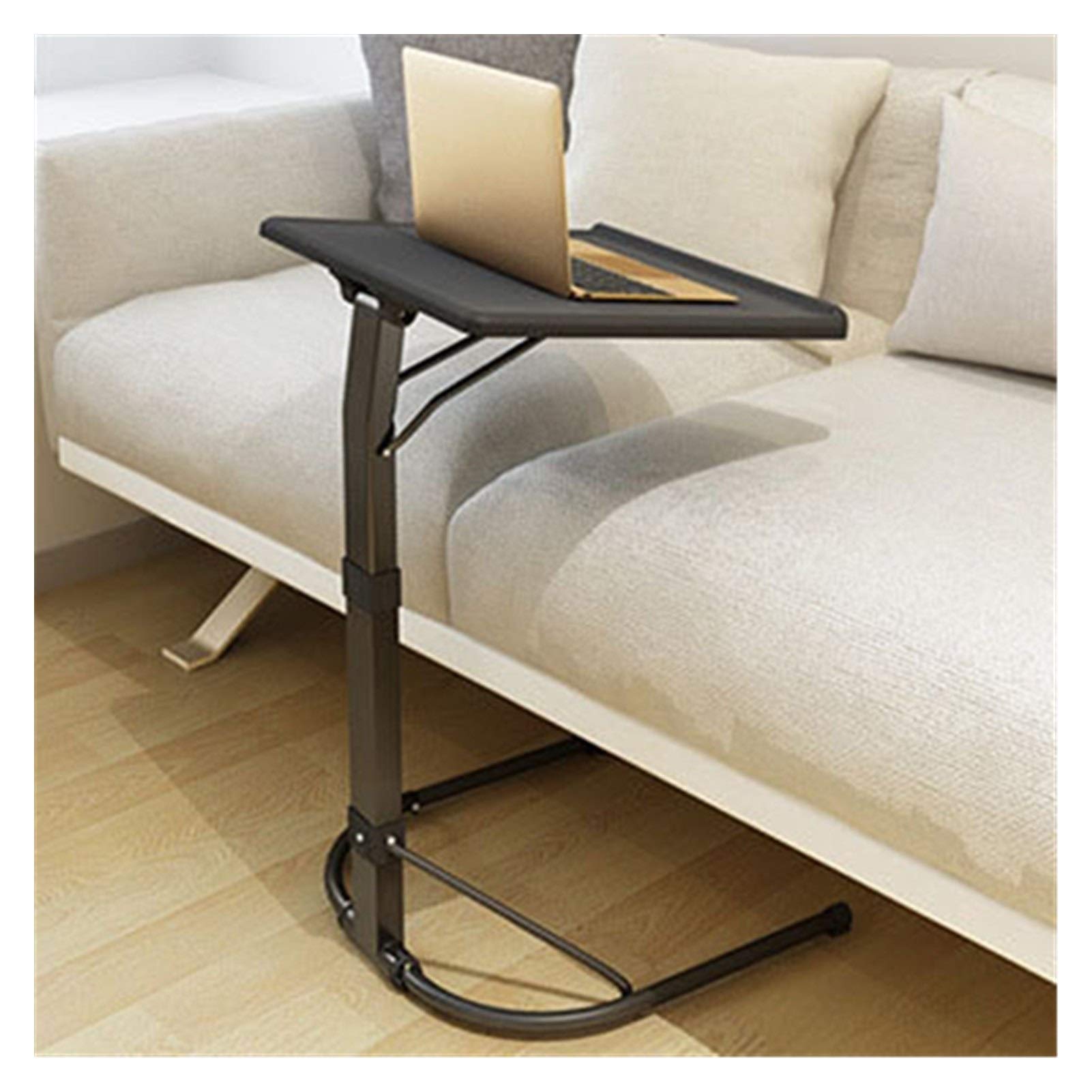 Adjustable Overbed Table with Wheels - Portable Laptop Desk for Home, Office & Hospital - Foldable & Height Adjustable Bedside Table for Working, Studying, Eating in Bed or Sofa