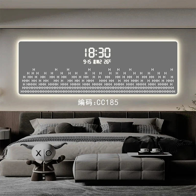 Digital LED Wall Clock with Equalizer Display - Modern Home & Office Decor for Living Room, Bedroom, Kitchen, Classroom (Battery Operated)