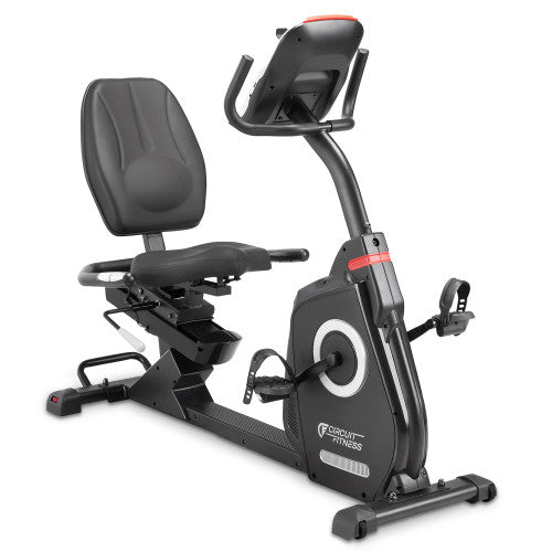 Recumbent Magnetic Exercise Bike with Heart Rate Monitor - Circuit Fitness AMZ 587R for Seniors & Home Gym | Low-Impact Cardio Workout & Physical Therapy