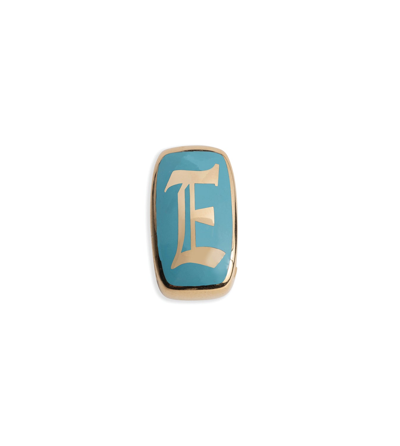 Personalized Initials & Numbers Aqua Ceramic Oversized Heart Slide - Custom Name Necklace for Women, Unique Gift for Her, Perfect for Valentine's Day & Anniversary