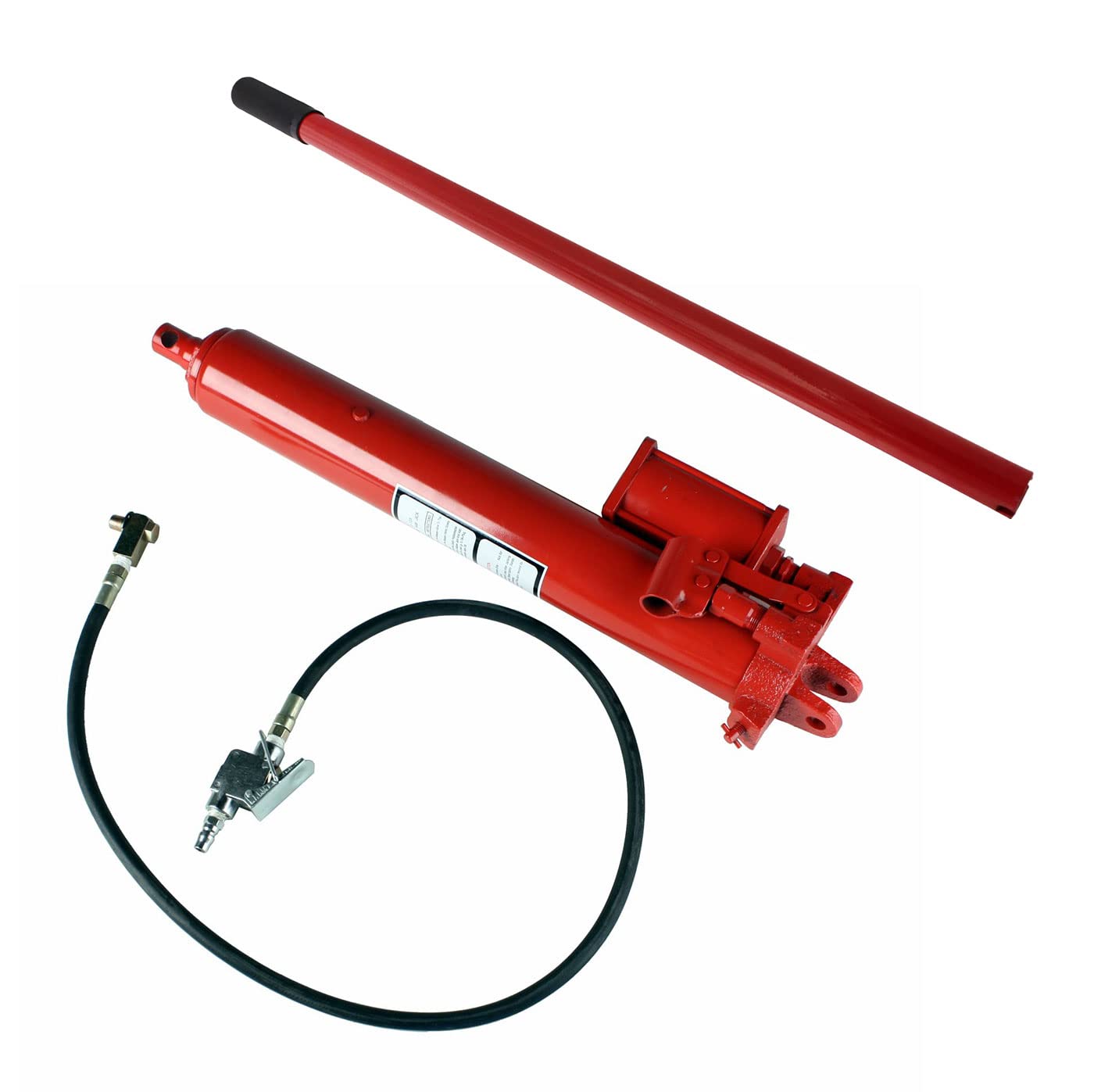8 Ton Hydraulic & Air Long Ram Jack - Heavy Duty Engine Hoist for Cherry Picker & Shop Crane - Perfect for Automotive Repair, Equipment Maintenance & Industrial Lifting