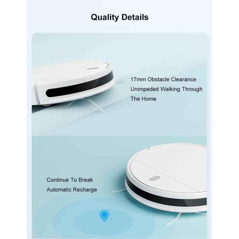 Xiaomi Mijia 3-in-1 Smart Robot Vacuum Cleaner 2200PA Strong Suction - APP/WiFi Control, Auto Recharging, Ideal for Hardwood Floors & Pet Hair Cleaning
