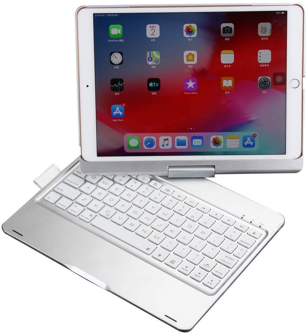 TechCode iPad Pro 11 inch Keyboard Case - 360° Rotatable Backlit Bluetooth Keyboard Cover for iPad Pro 11 (2021/2020/2018) & iPad Air 4th/5th Gen 10.9 inch | Perfect for Work, Study & Travel (Silver)