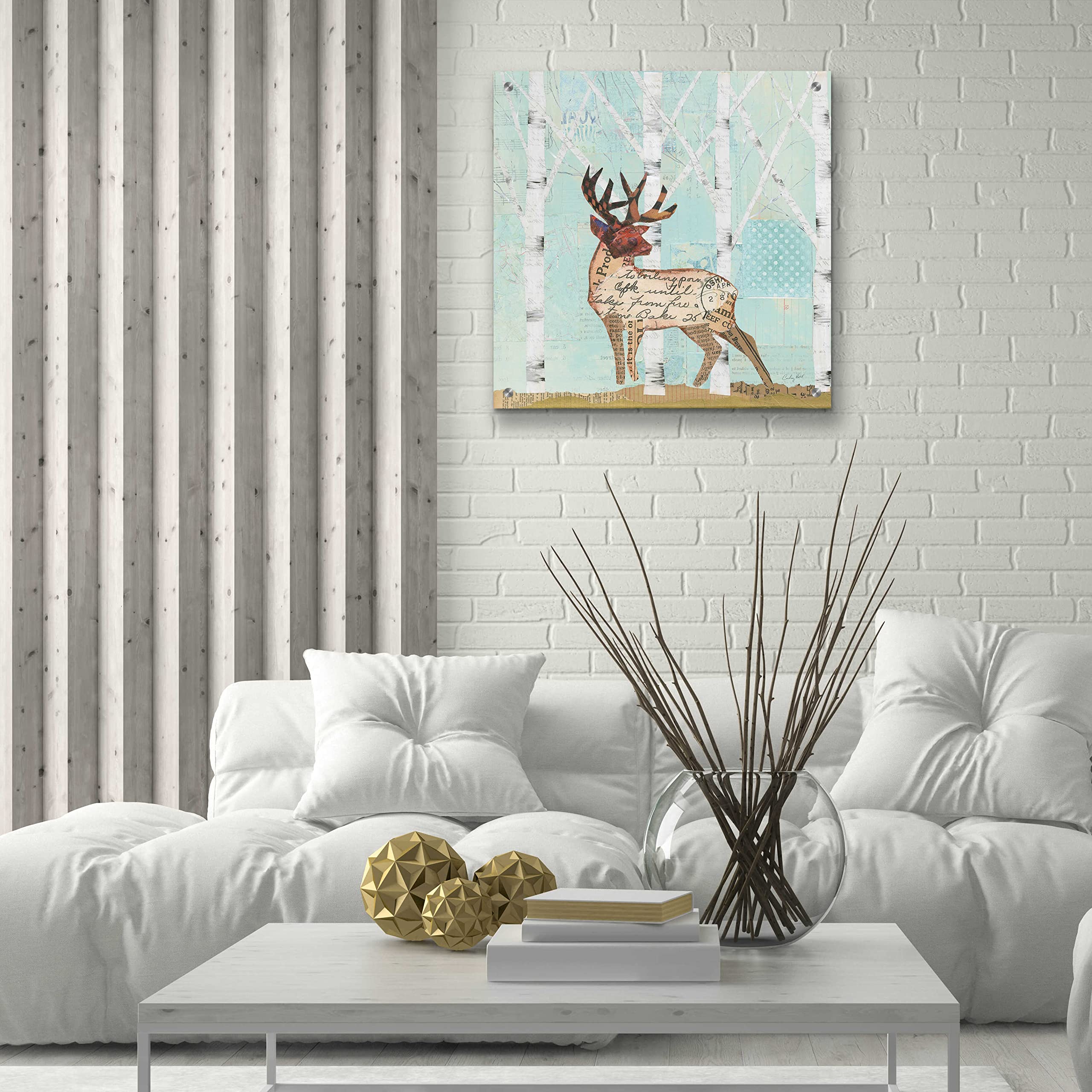 Courtney Prahl 'In the Forest III' Acrylic Glass Wall Art - 24x24 Inch Modern Abstract Painting for Living Room, Bedroom & Office Decor
