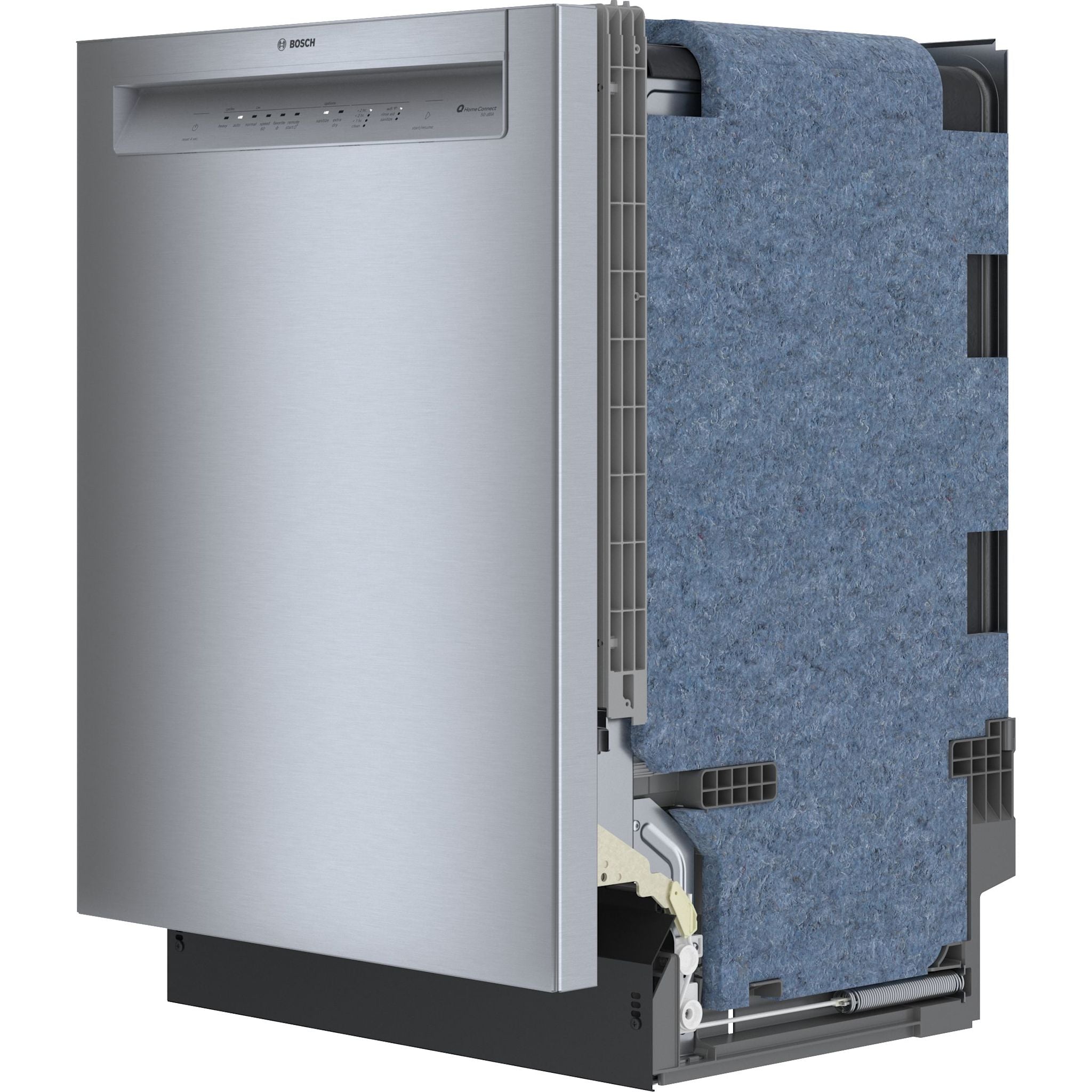 Bosch 300 Series SHE3AEE5N Stainless Steel Built-In Dishwasher - Energy Star Certified, Ultra Quiet 44 dB - Perfect for Modern Kitchens & Open-Concept Homes