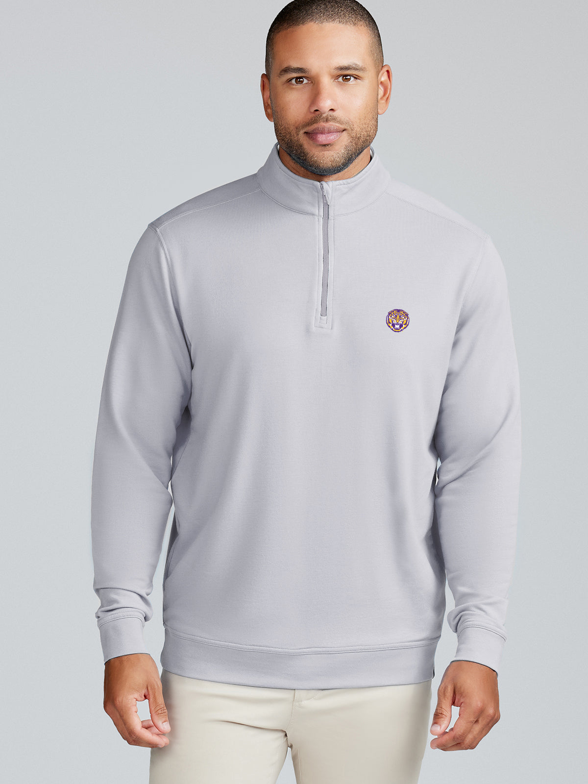 LSU Cloud French Terry Quarter Zip Pullover - Soft & Comfortable Men's & Women's Casual Sweatshirt for Workout, Lounge & Everyday Wear