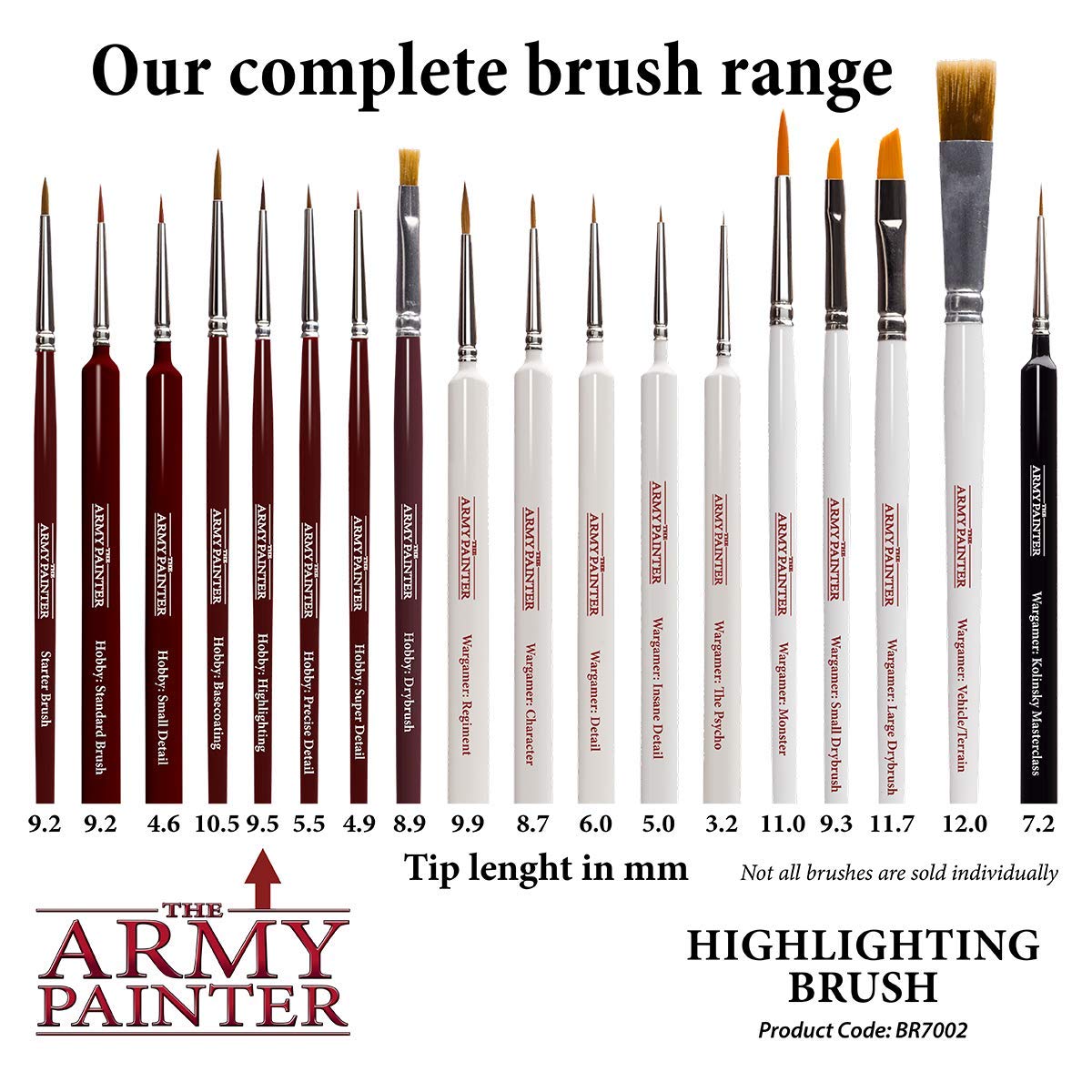 The Army Painter Hobby Highlighting Brush - Synthetic Taklon Hair Fine Detail Paint Brush for Miniature Models, Warhammer & Tabletop Gaming - Perfect for Miniature Painting, Model Detailing & Art Projects