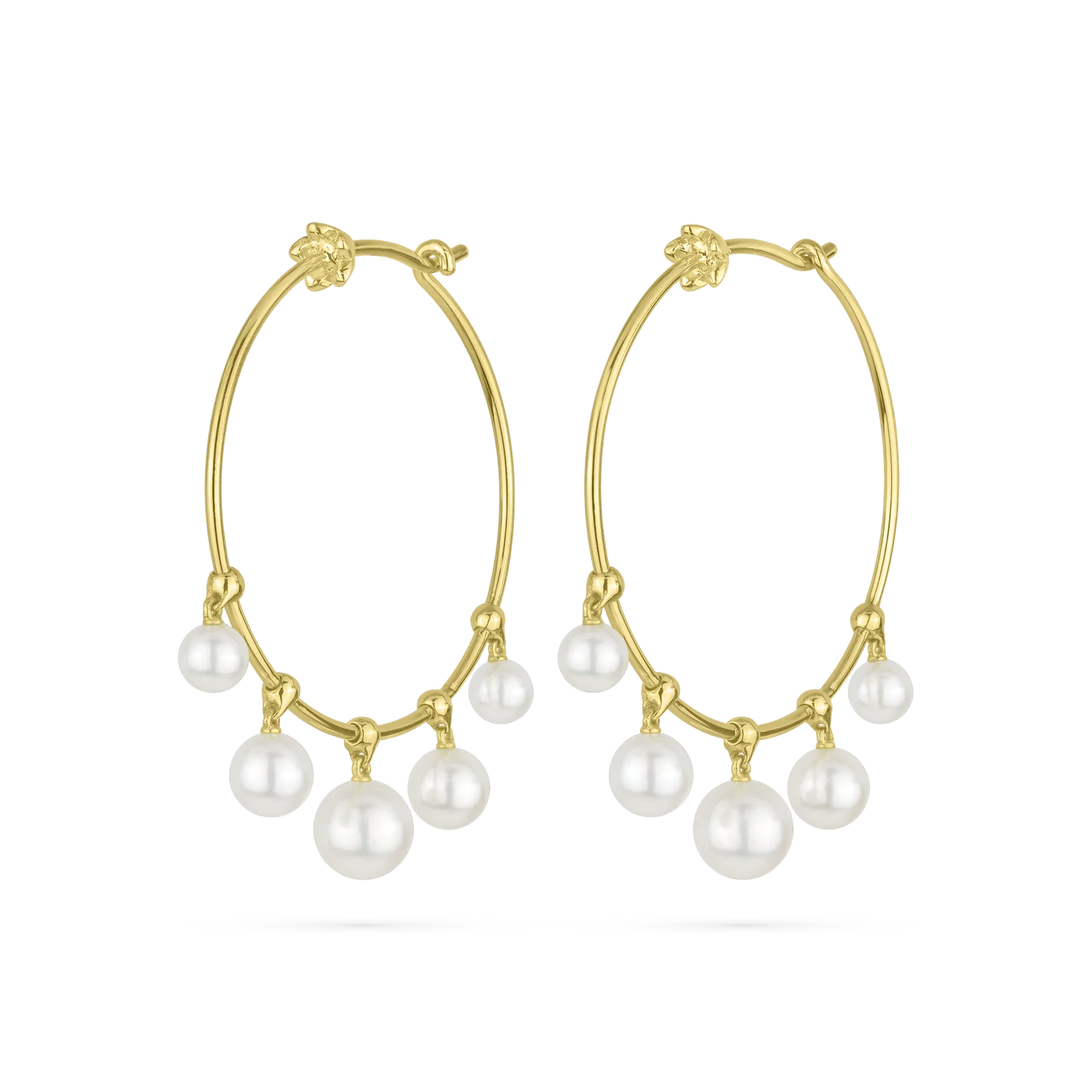 Paul Morelli Akoya Pearl Wind Chime Hoop Earrings - Elegant Dangle Earrings for Women, Perfect for Weddings, Parties & Everyday Wear