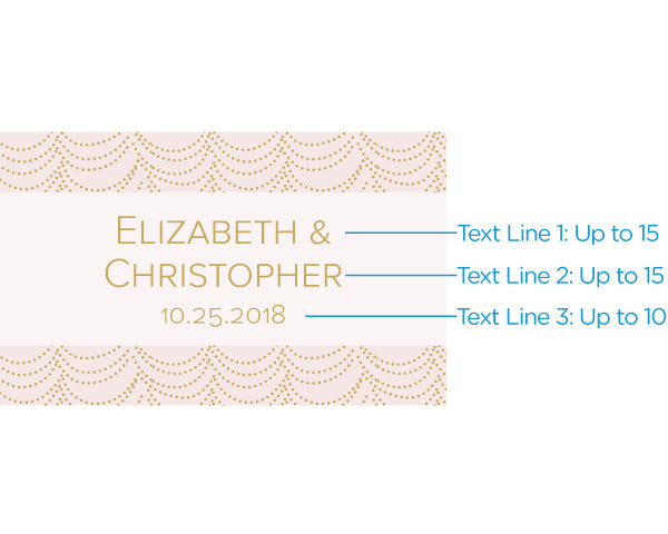 Personalized Mini Wine Bottle Labels for Weddings, Anniversaries & Romantic Gifts - Customizable Modern Romance Design for 50ml, 100ml & 187ml Bottles - Perfect for Bridal Showers, Bachelorette Parties & Couple Gifts