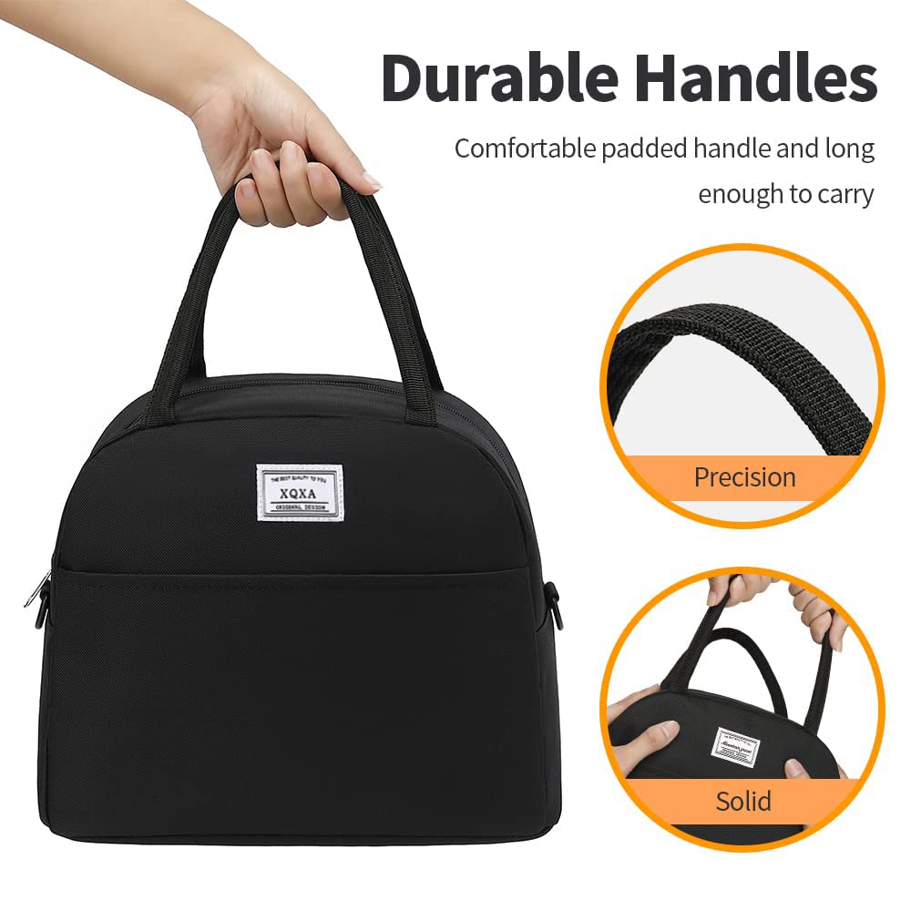 XQXA Reusable Insulated Lunch Bag - Leakproof Cooler Tote for Work, Picnic, Beach & Travel - Water Resistant Lunch Box for Adults (Men & Women) | Perfect for Office, School, Outdoor Activities & Daily Commute