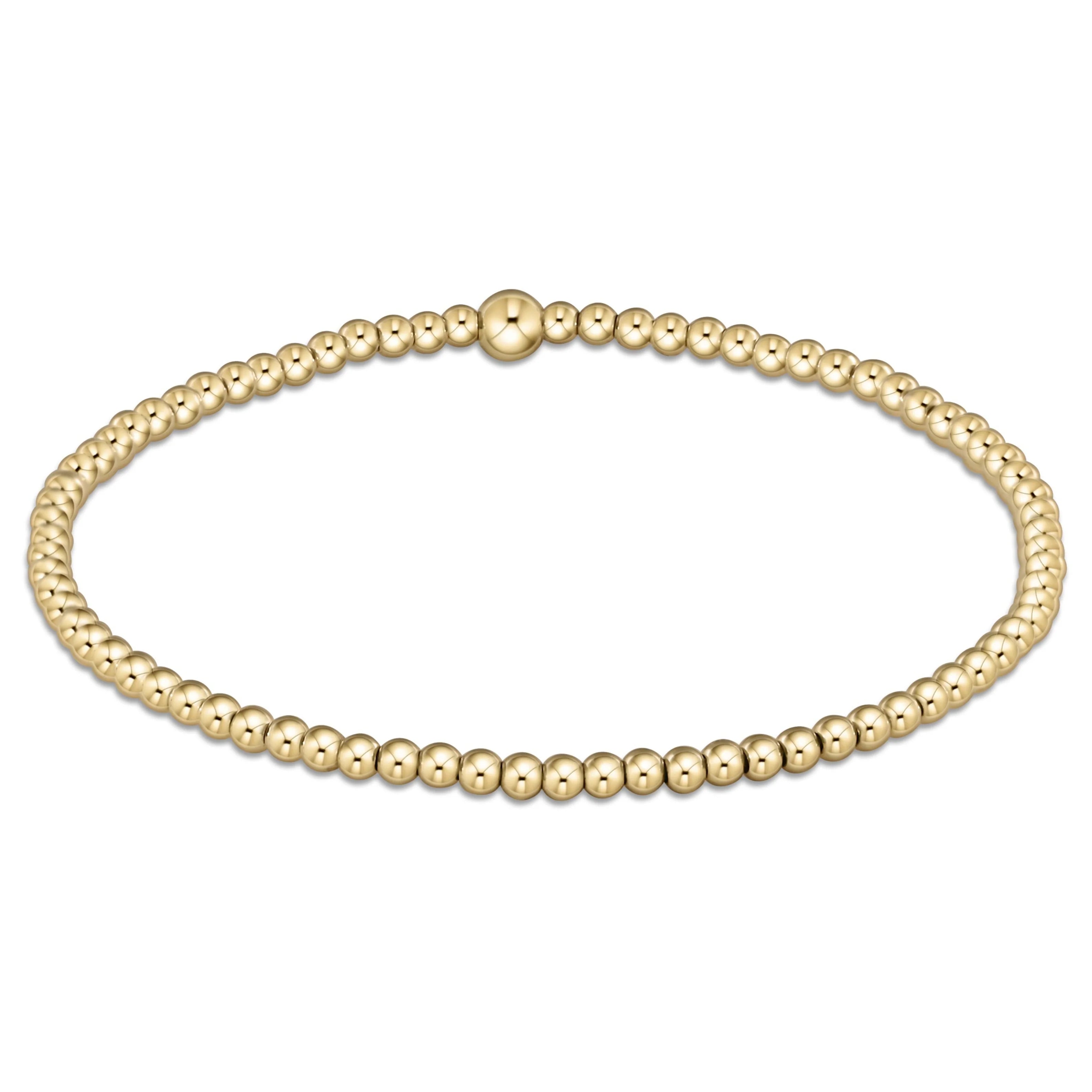 Enewton Classic Gold 2.5mm Bracelet for Women - Dainty Minimalist Gold Chain Bracelet - Elegant Everyday Jewelry for Casual & Formal Occasions