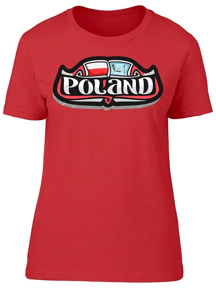 Smartprints Poland Country T-Shirt for Women - Comfortable & Stylish Graphic Tee - Perfect for Travel, Casual Wear & Patriotic Outfits