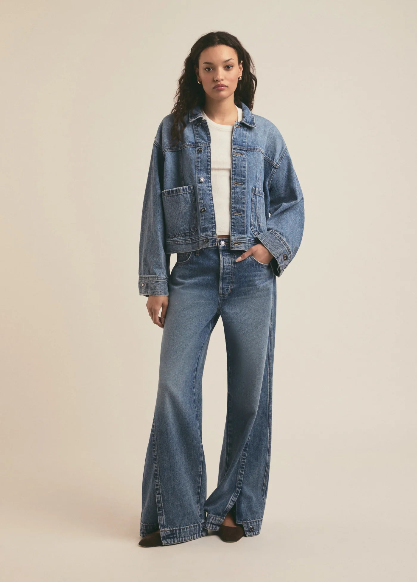 The Oliver Ultimate Baggy Wide Leg Jeans for Women - High Waist Comfort Stretch Denim Pants - Casual Chic Outfit for Everyday Wear, Work & Weekend