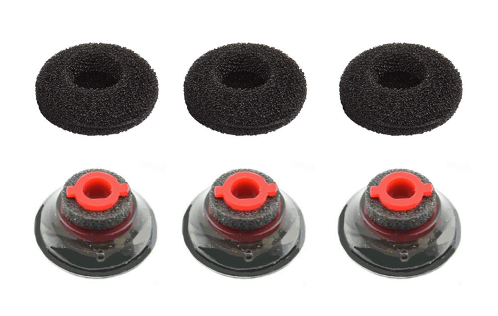 3X Ultra Comfort Memory Foam Ear Tips Replacement for Plantronics Voyager 5200 5220 5210 Series - Noise Isolating Earbud Cushions (Medium Size) - Perfect for Office Calls, Gym Workouts & Travel Comfort