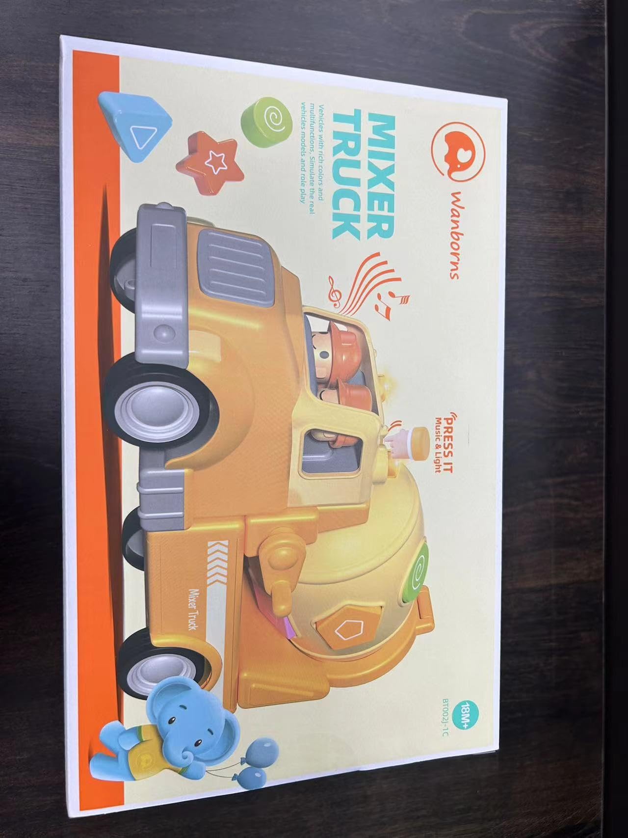 Cement Mixer Toy Truck with Light & Sound for Kids - Construction Vehicle for Toddlers 18M+ | Birthday Gift
