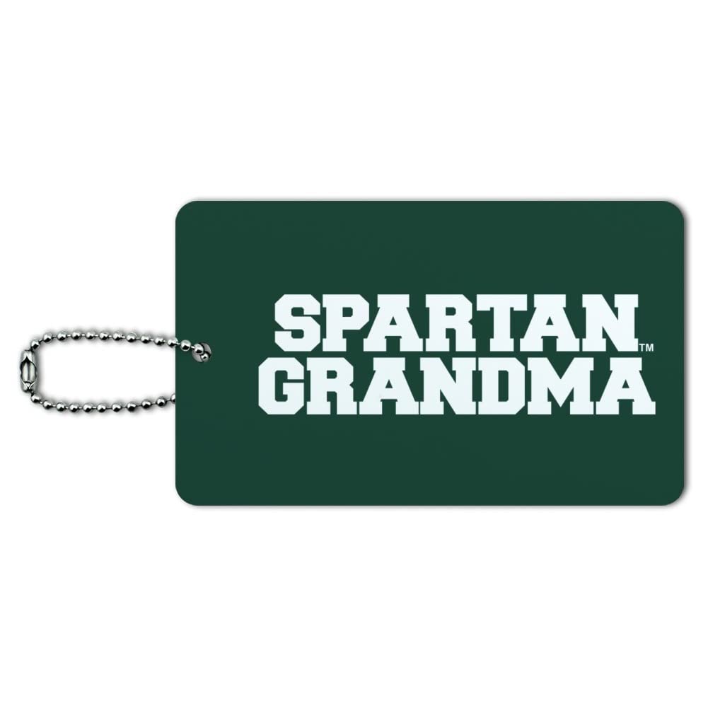Michigan State Spartan Grandma Luggage Tag - Durable Suitcase ID Tag for Carry-On Bags | Perfect for Travel, College Dorms & Gift Giving