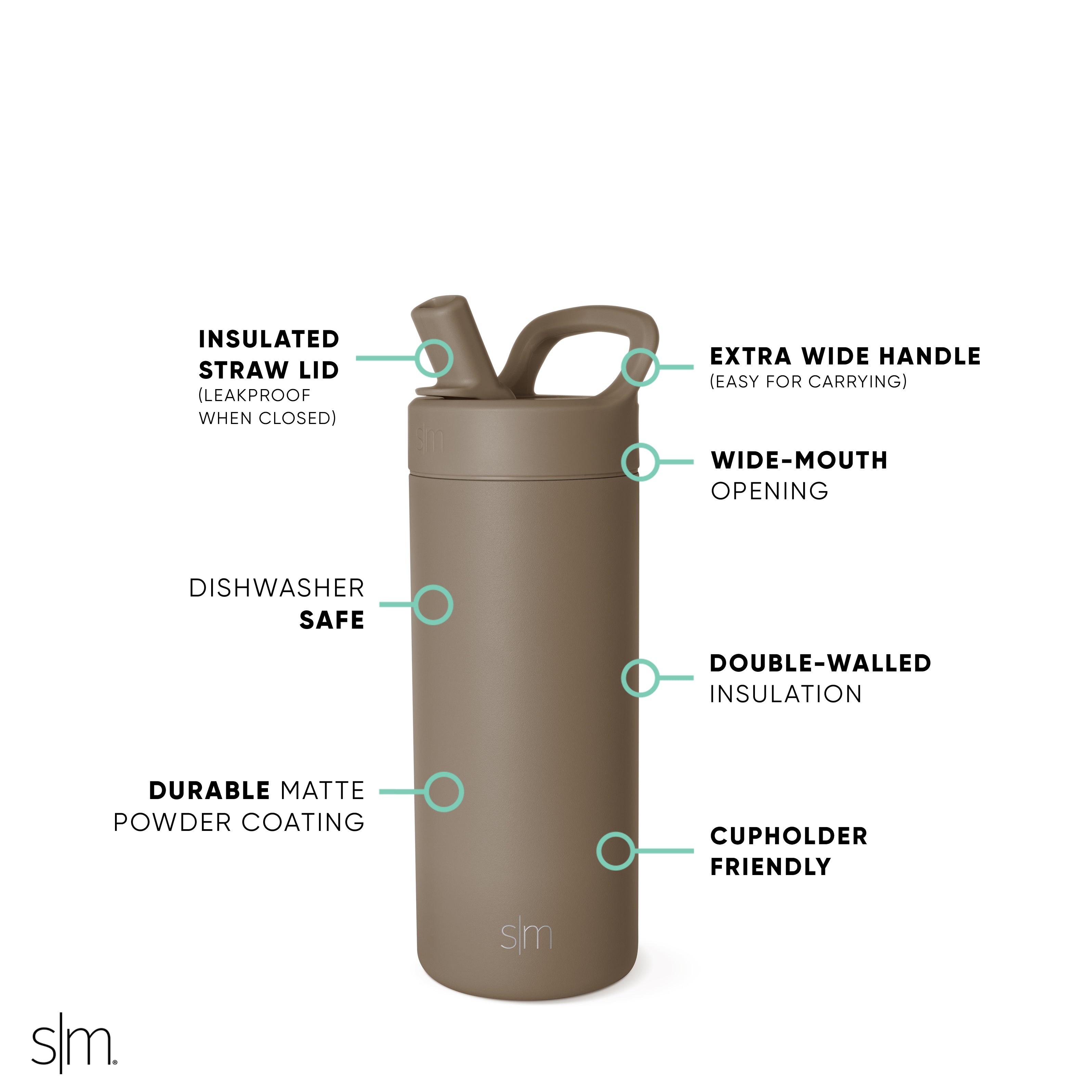 Stainless Steel Manual Straw Lid Insulated Tumbler Cup - Perfect for Hot & Cold Drinks at Home, Office, or Travel