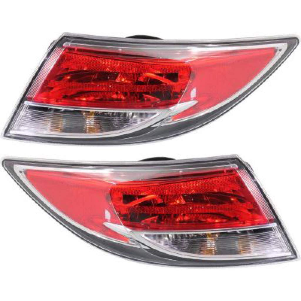 2009-2013 Mazda 6 Tail Light Assembly Pair - DOT Certified (Driver & Passenger Side) with Bulbs Included - GS3L-51-160H Bulb Type | Perfect for Night Driving & Enhanced Vehicle Safety