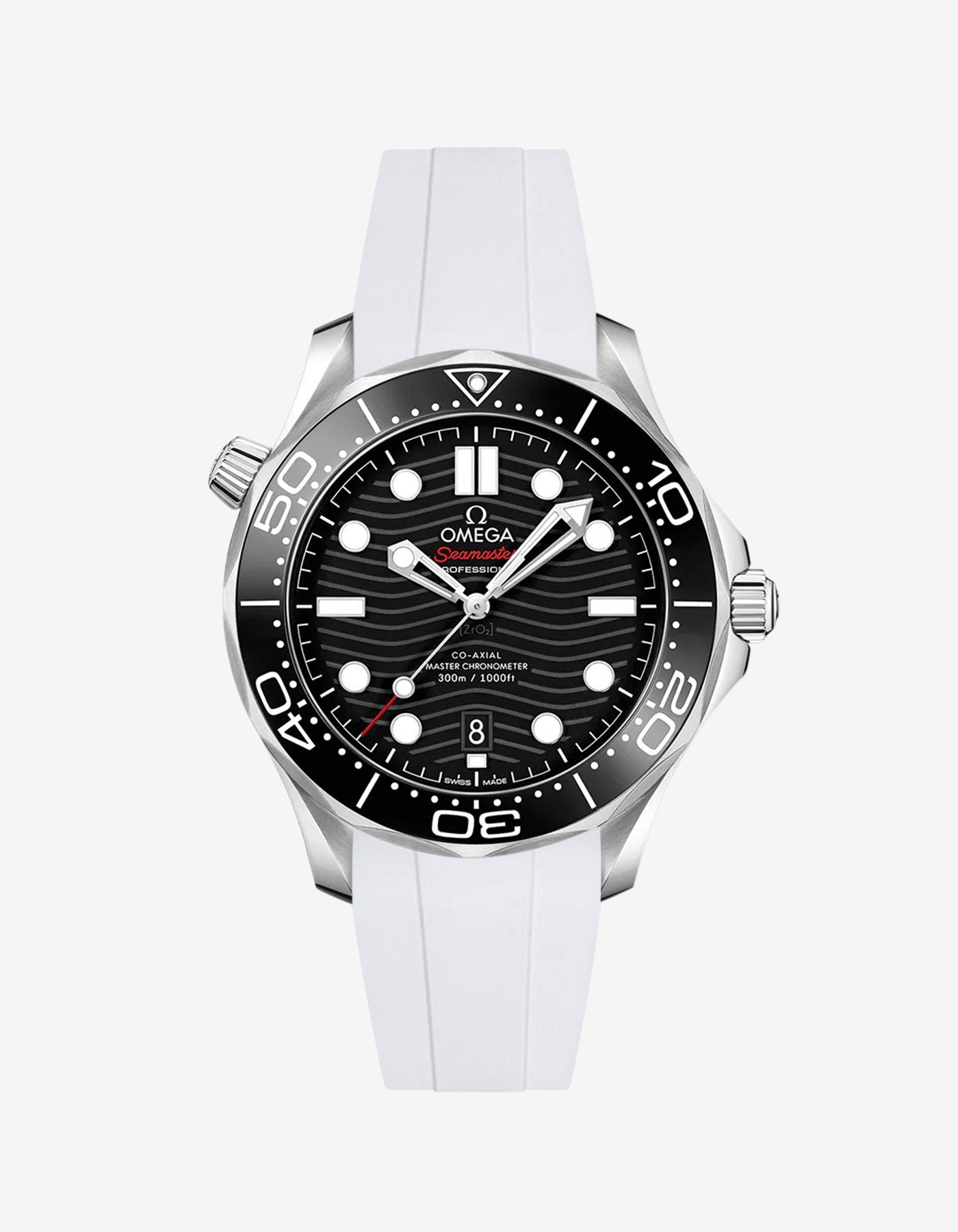 Omega Seamaster Diver 300 42mm Black Rubber Replacement Strap | Durable Waterproof Watch Band for Swimming, Diving & Everyday Wear