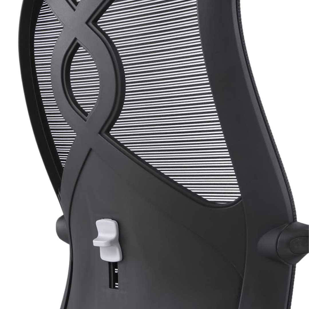 Hayes Black Mesh Office Chair - Ergonomic Adjustable Swivel Chair for Home & Office Use - Comfortable Breathable Mesh Back Support for Long Hours Sitting
