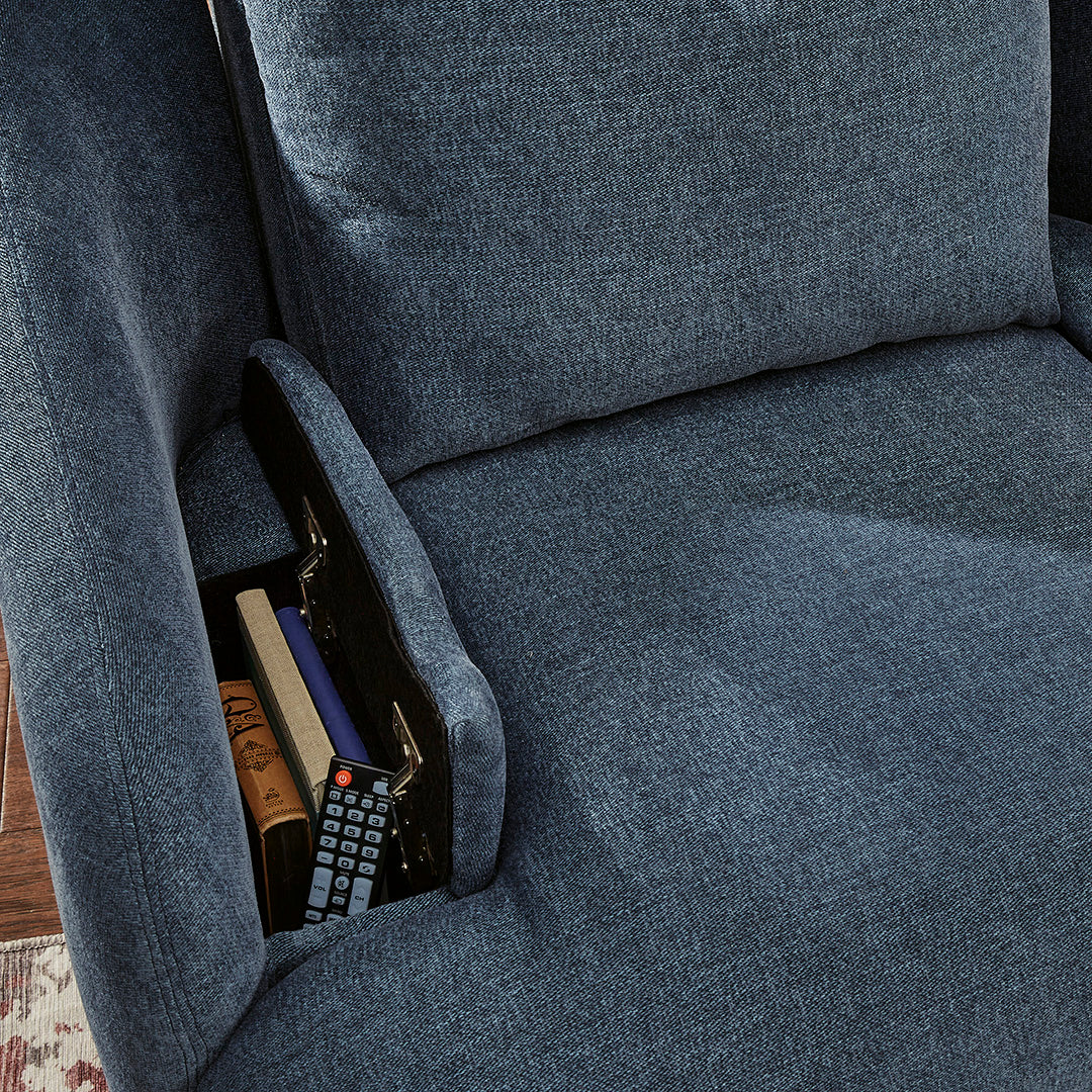 Modmax Swivel Glider Recliner Chair - 360 Degree Rotating Rocker Recliner with Smooth Gliding Motion, Padded Armrests & Lumbar Support - Perfect for Living Room, Nursery, or Home Theater Relaxation