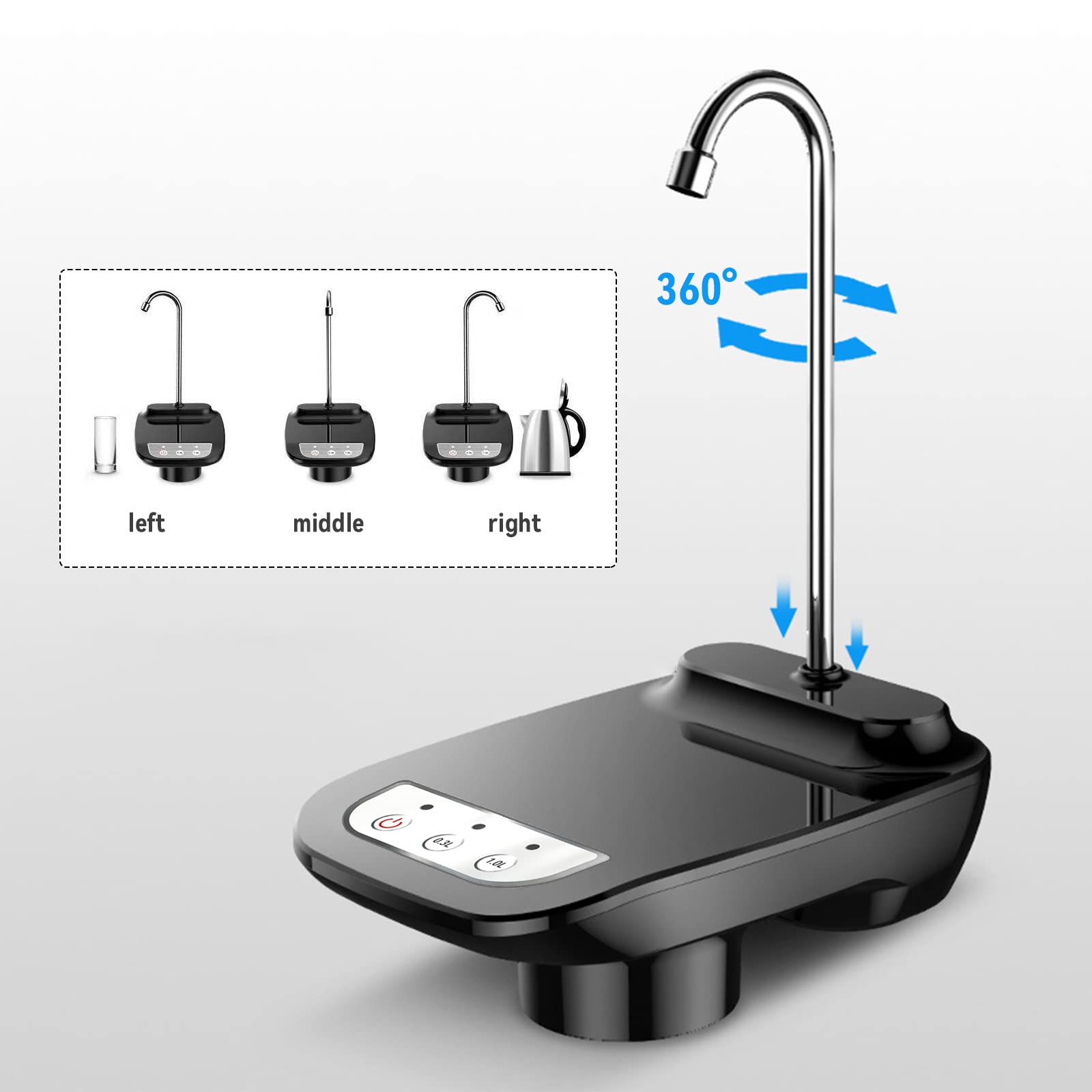 Electric Water Dispenser Pump for 5 Gallon Bottle - Automatic Universal Water Dispenser for Home, Office & Camping - Portable Water Jug Pump for Drinking Water Accessories