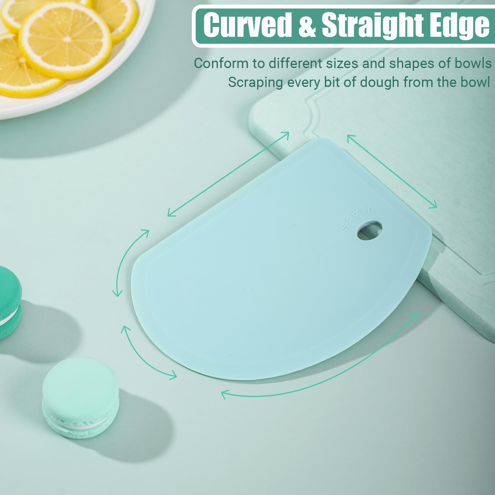 Premium Stainless Steel Silicone Dough Scraper - 5.98