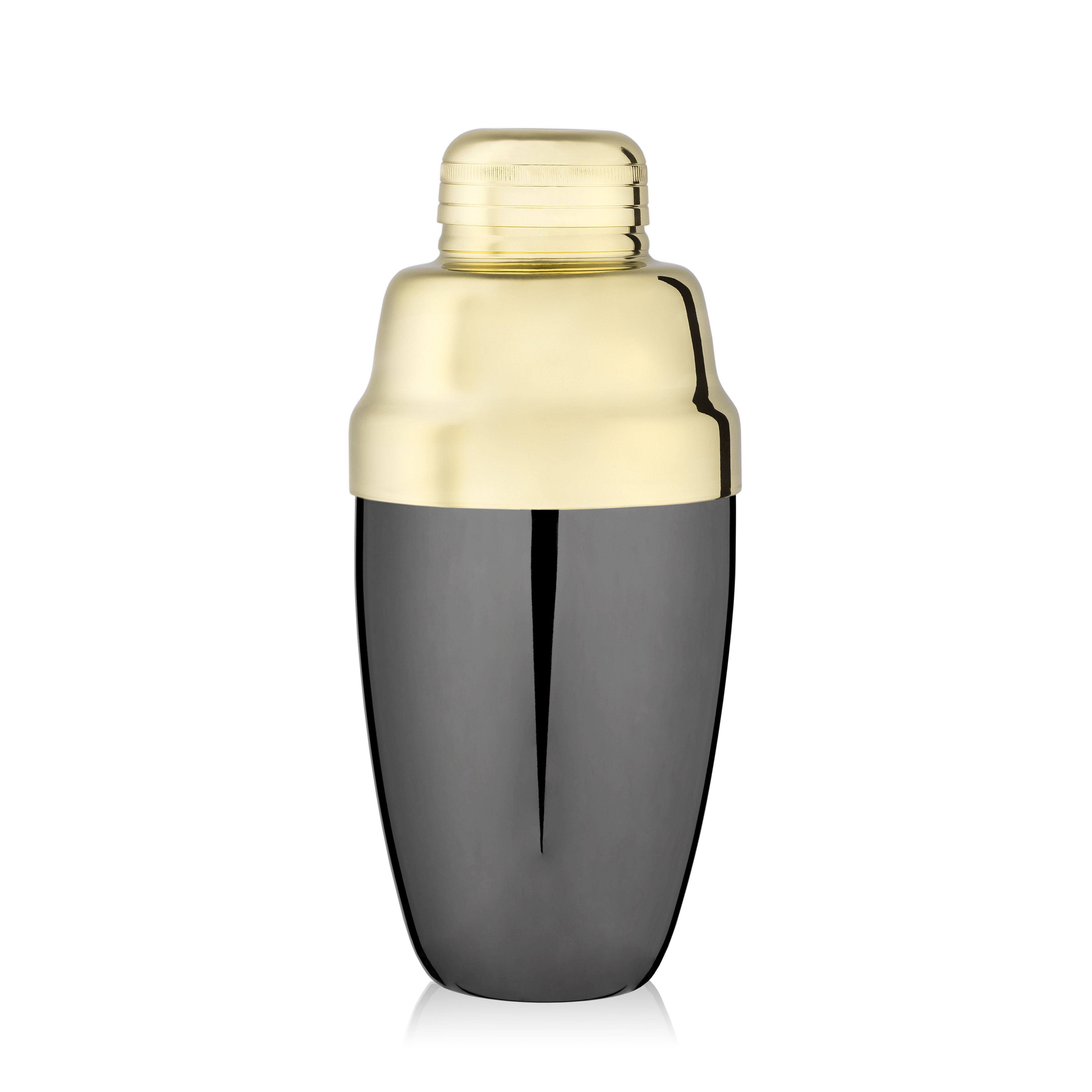 Premium Heavyweight Cocktail Shaker Set - 28oz Stainless Steel Bar Mixing Kit with Strainer & Lid (Elegant Black & Gold) - Perfect for Home Bars, Professional Bartending & Cocktail Parties