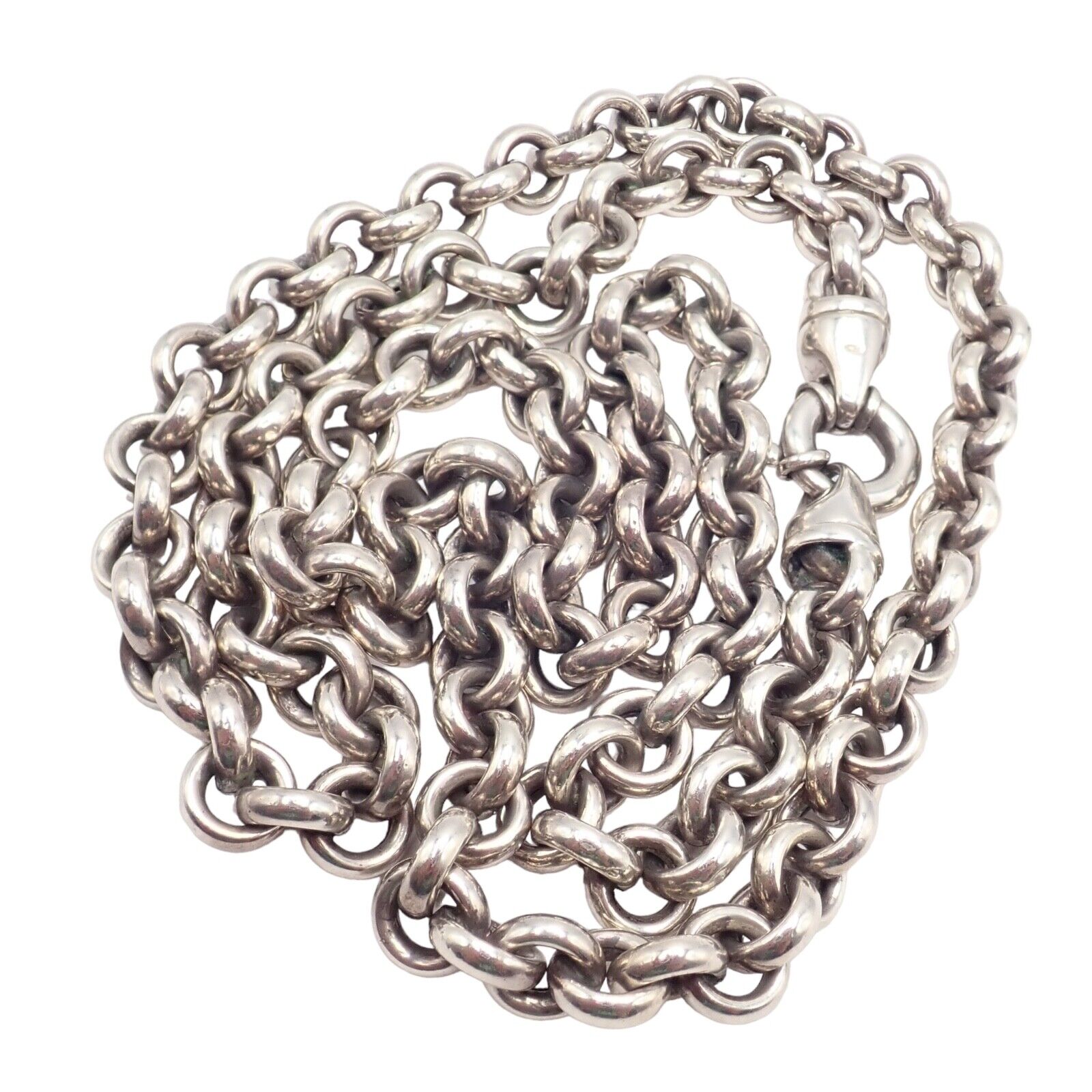 Authentic Tiffany & Co Sterling Silver Circle Link Long 32