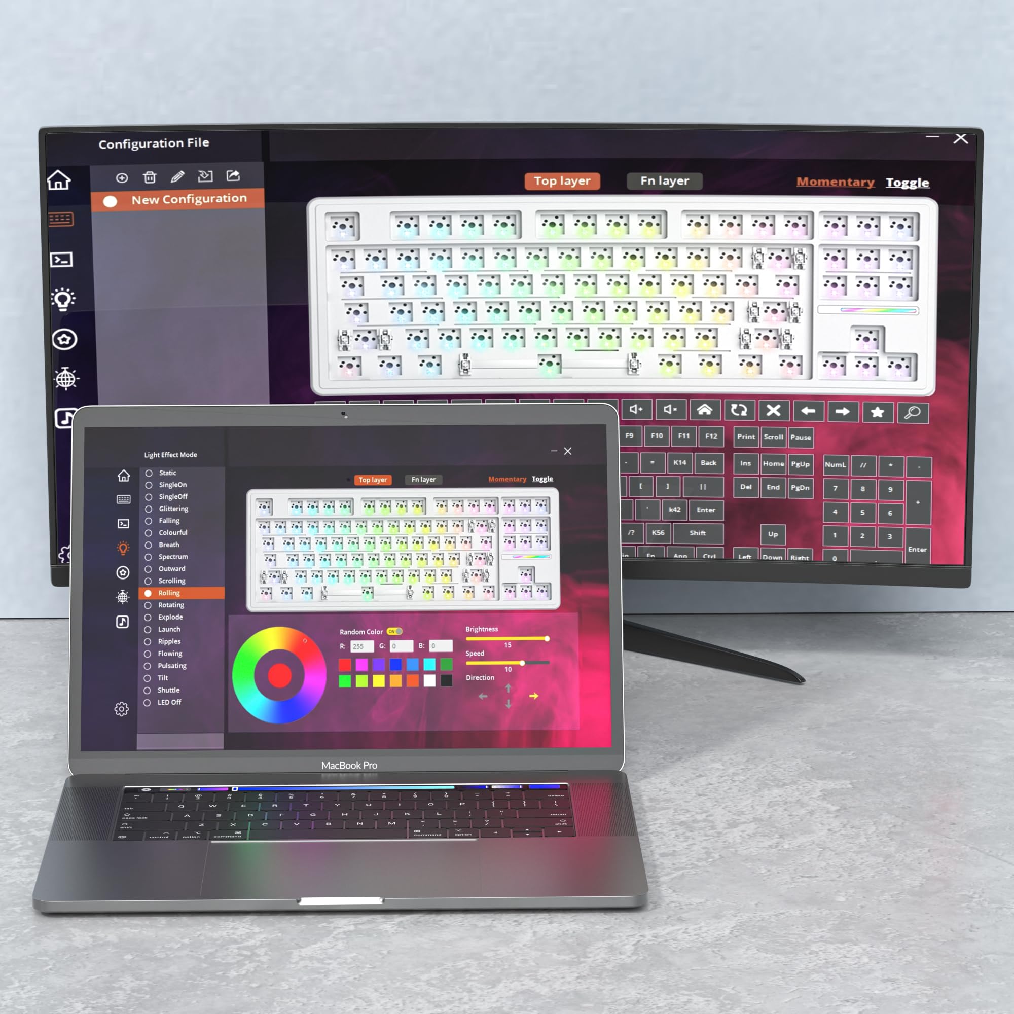 75% Custom Barebones Keyboard Kit - Gasket Mounted, Blank DIY Silent TKL Mechanical Gaming Keyboard PCB - Hot Swappable 3pin/5pin Switch with South-Facing RGB for Windows/Mac (M87 Kit-White) - Perfect for Gaming, Programming & Office Work