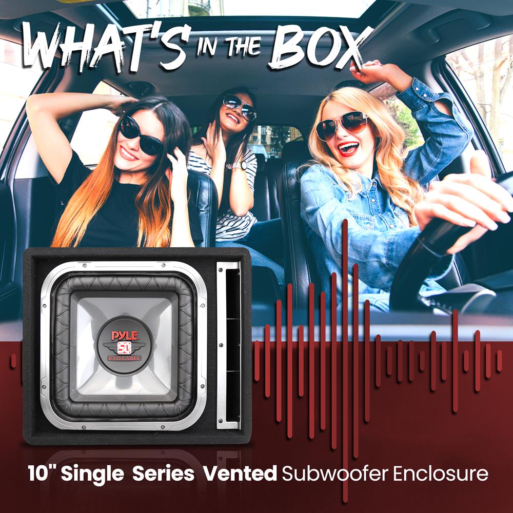 Premium Single Subwoofer Box System - High-Quality Car Audio Bass Enclosure for Enhanced Sound | Perfect for Trucks, SUVs, and Custom Car Audio Setups