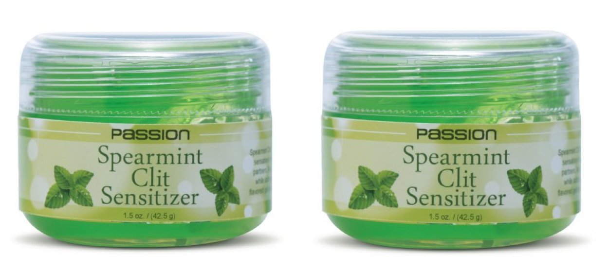 Passion Spearmint Clit Sensitizer & Clitoral Enhancer for Oral Sex - 1.5 oz (2-Pack) | Intimate Pleasure & Sensual Massage for Couples