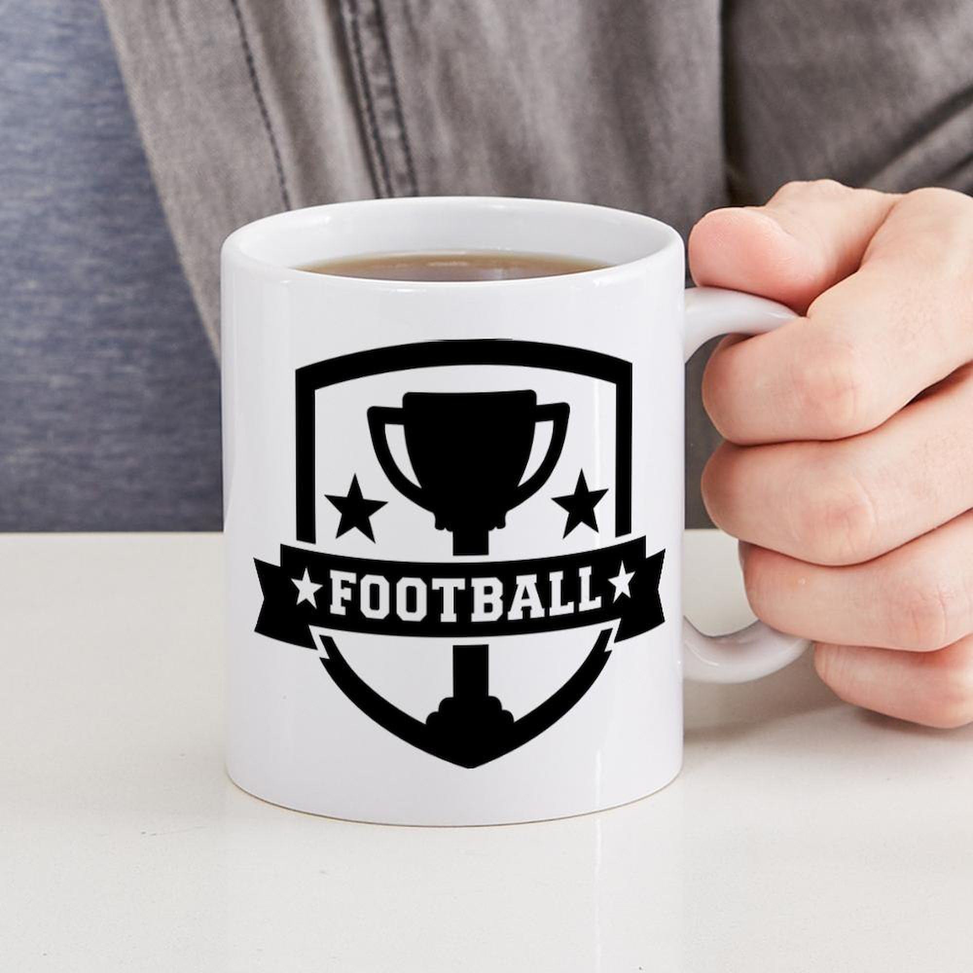 Football Champion Ceramic Coffee Mug 11 oz (325 ml) - Perfect for Gifts, Game Day, Office & Home Use - CafePress