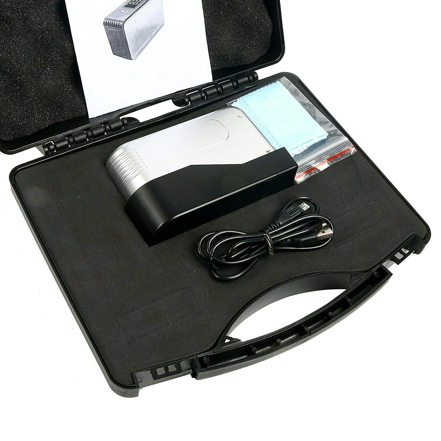 ETB 0686 Digital Gloss Meter 0-200GU - Precision Paint, Marble & Ceramic Tile Surface Gloss Tester (Black & Grey) - Perfect for Quality Control in Automotive, Furniture & Construction Industries