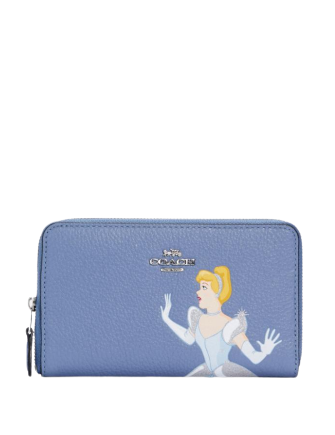 Coach Disney x Coach Medium ID Zip Wallet with Cinderella - Stylish Crossbody Wallet for Women, Perfect for Travel, Shopping & Everyday Use