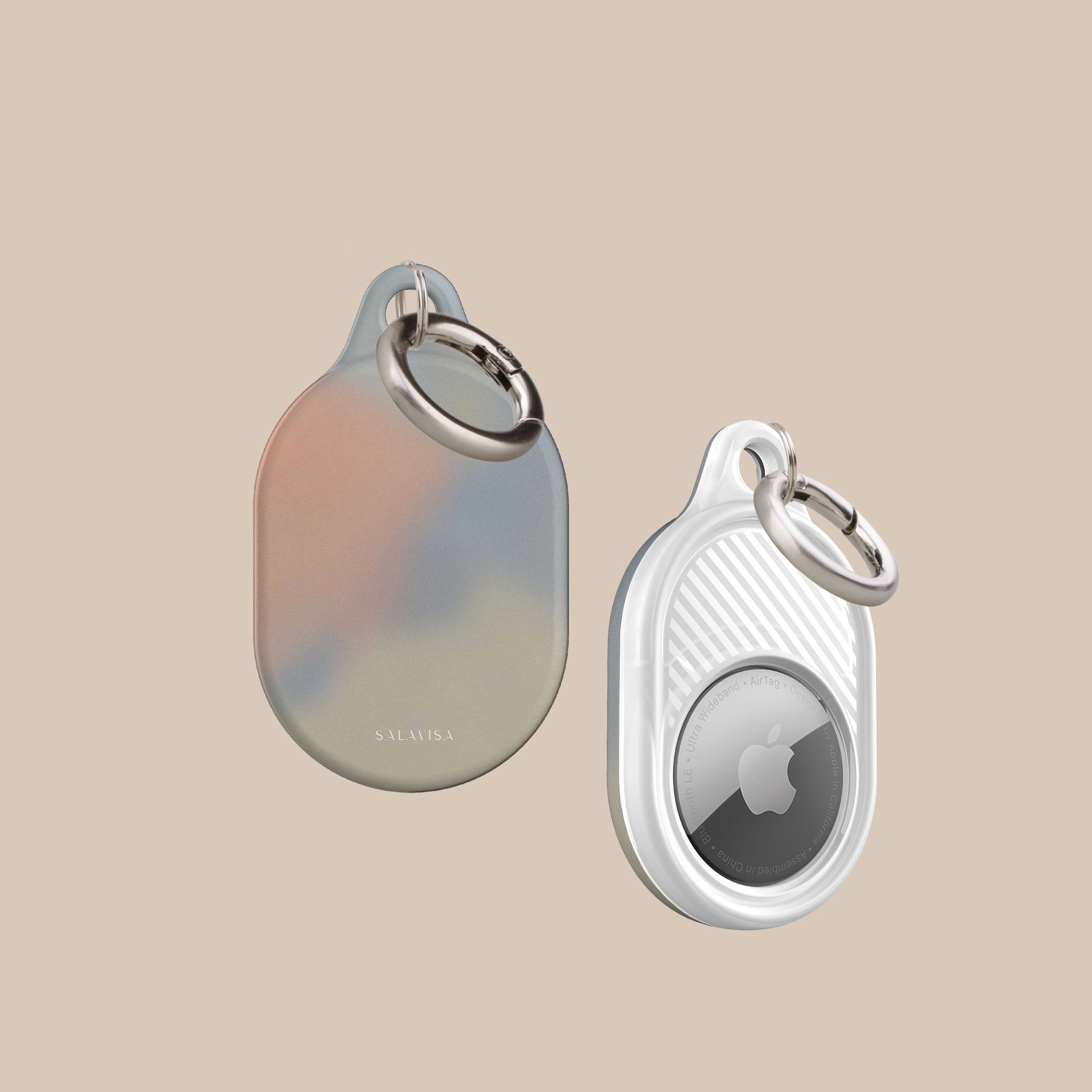 Sky Haze AirTag Holder - Premium Anti-Lost Keychain for Apple AirTag - Perfect for Keys, Wallets, Backpacks & Luggage Tracking