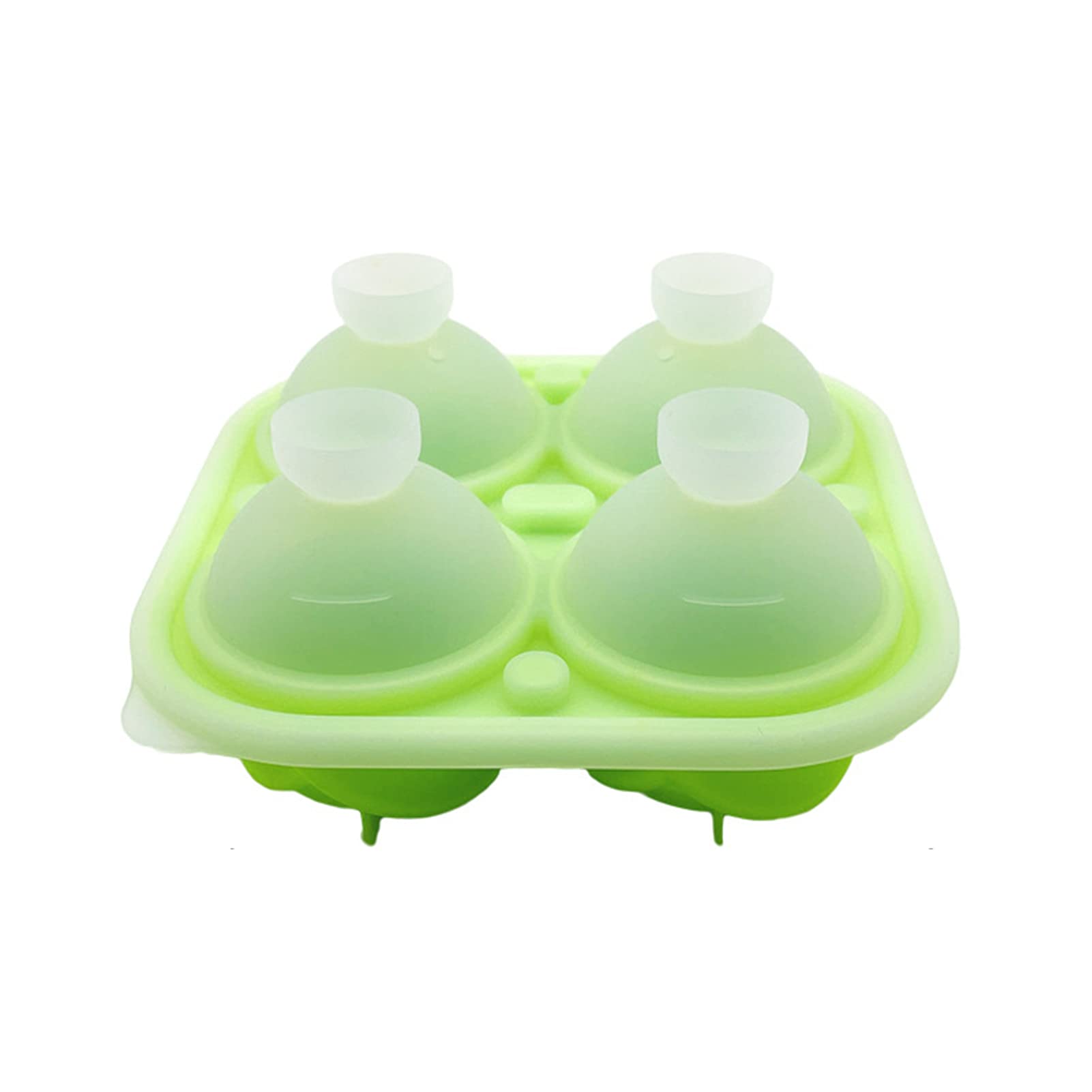 Lucare Rose Ice Cube Tray - Reusable Silicone Ice Mold with 4 Grids, Durable & BPA-Free, Mint Green - Perfect for Cocktails, Lemonade, Floral Ice Cubes & Party Decorations