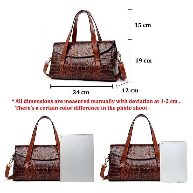 Luxury Women's Crocodile Leather Handbags - Stylish & Durable for Work, Travel & Evening Events