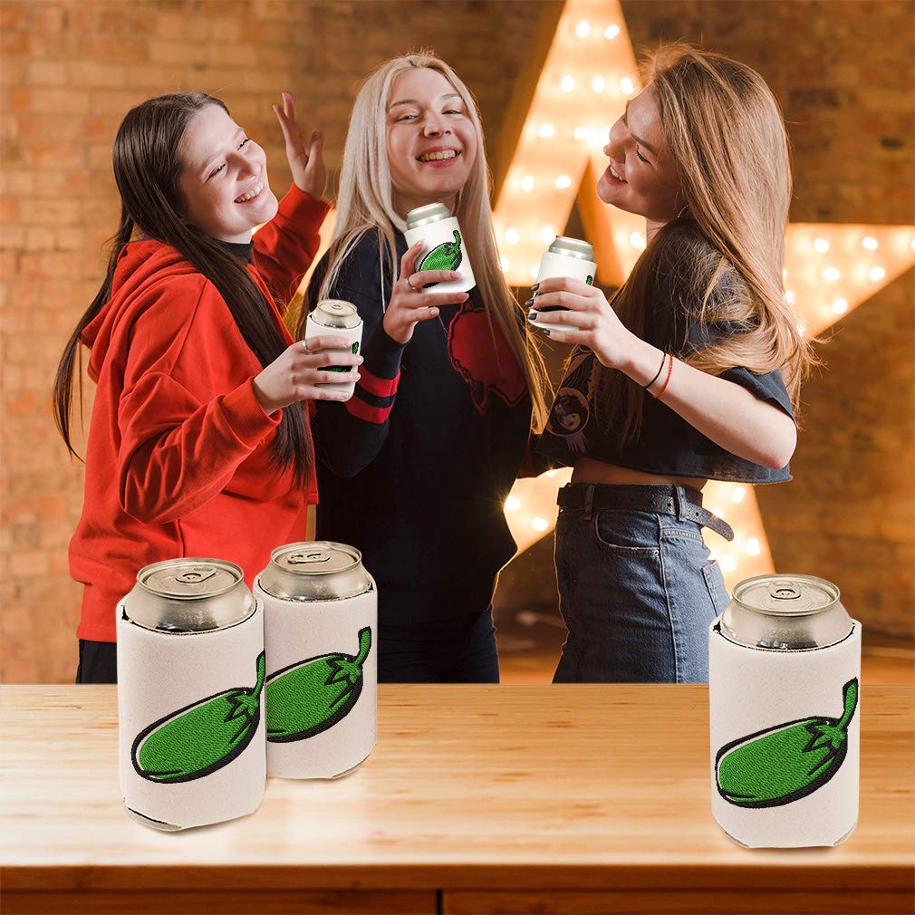 Insulated Can Sleeves for Beer & Drinks - Scuba Foam Party Cooler with Jalapeno Pepper Design - Perfect for Pool Parties, BBQs & Outdoor Events