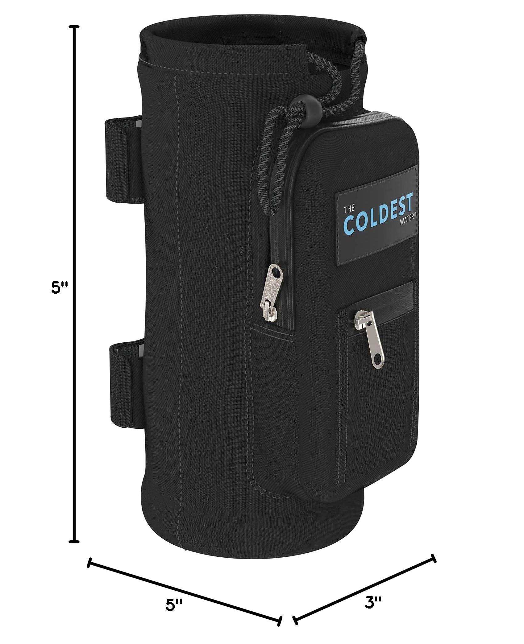Coldest Universal Bottle Holder - Stroller & Bike Cup Holder with Large Caliber Design, Black - Perfect for Outdoor Adventures, Commuting, and Daily Use