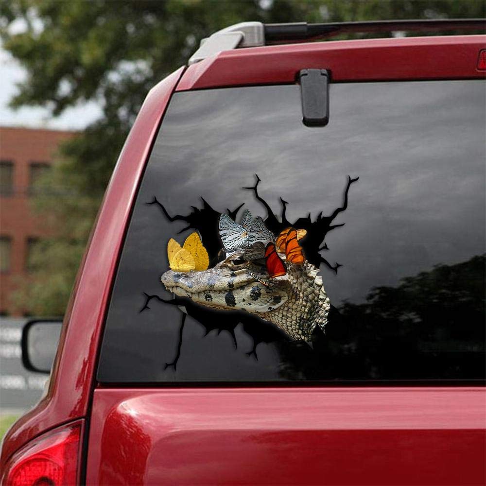 SEO-Optimized Crocodile Car Decals - Wild Animal Car Stickers Pack of 2 (8