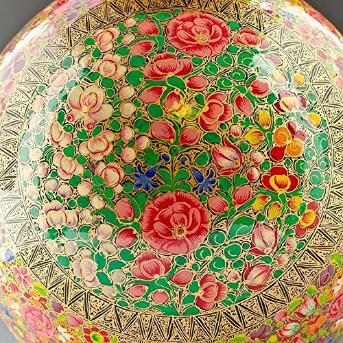 BestPysanky 12 Inch Hand-Painted Wooden Vase with Oriental Floral Design - Perfect for Home Decor, Wedding Centerpieces & Gift Giving