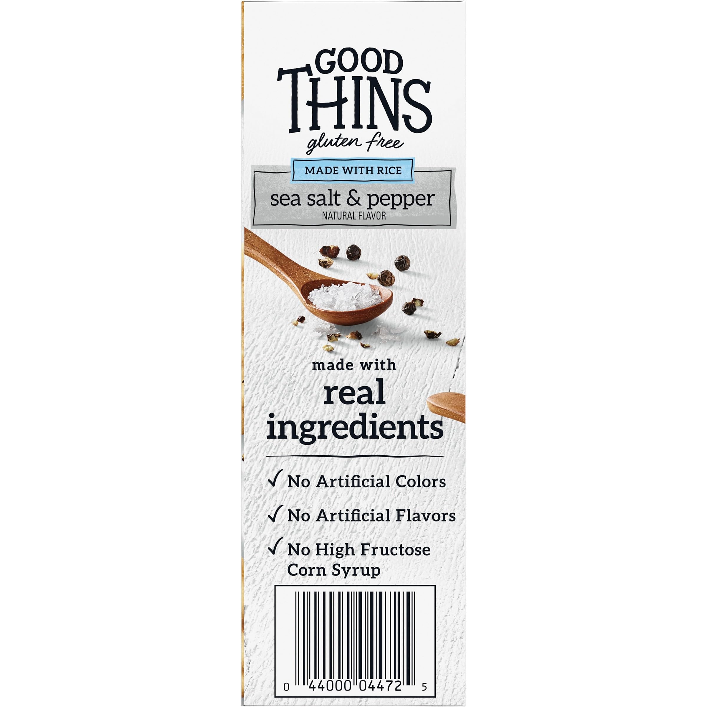 Gluten Free Sea Salt & Pepper Rice Snacks - Healthy Crackers for Adults & Kids, 3.5 oz - Perfect for Office Snacks, School Lunches & On-the-Go Travel