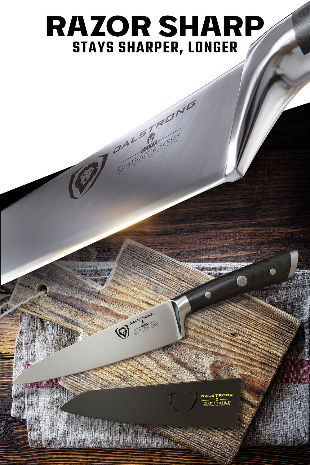 Premium 7-Inch Chef's Knife - Gladiator Series Elite Professional Kitchen Knife | NSF Certified | High Carbon German Steel | Dalstrong © | Perfect for Slicing, Dicing & Chopping Vegetables, Meat & Herbs