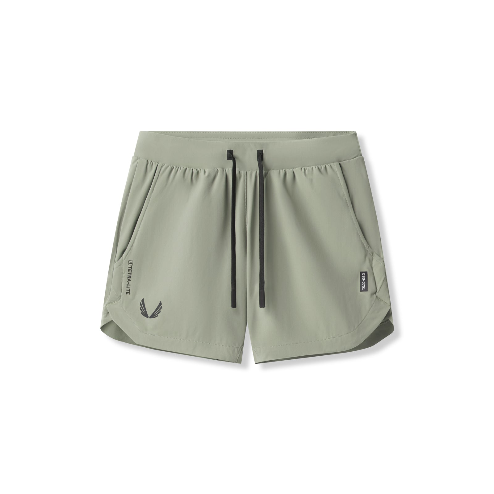 Tetra Lite® 5 Linerless Short - Sage Black Wings | Comfortable Workout & Running Shorts for Men & Women | Perfect for Gym, Yoga, and Outdoor Activities