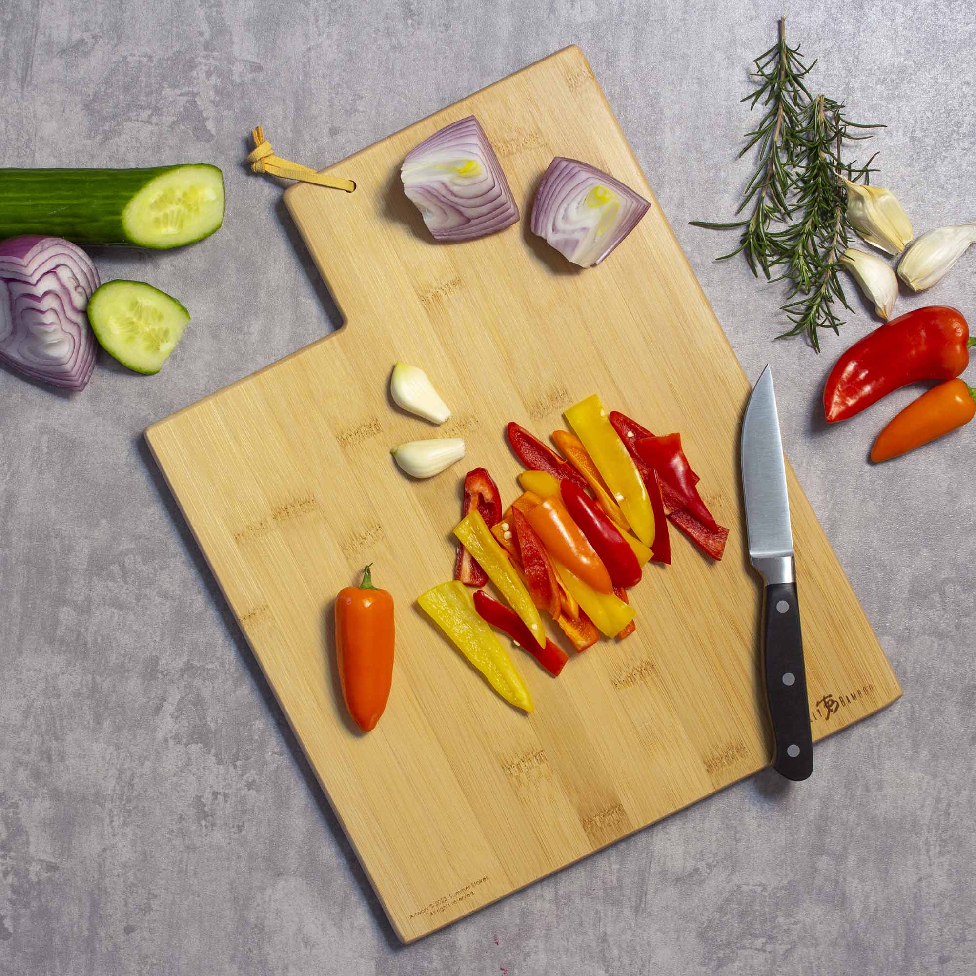 Handcrafted Utah-Themed Wooden Cutting Board with Summer Stokes Art - Perfect for Kitchen Decor & Gift Giving