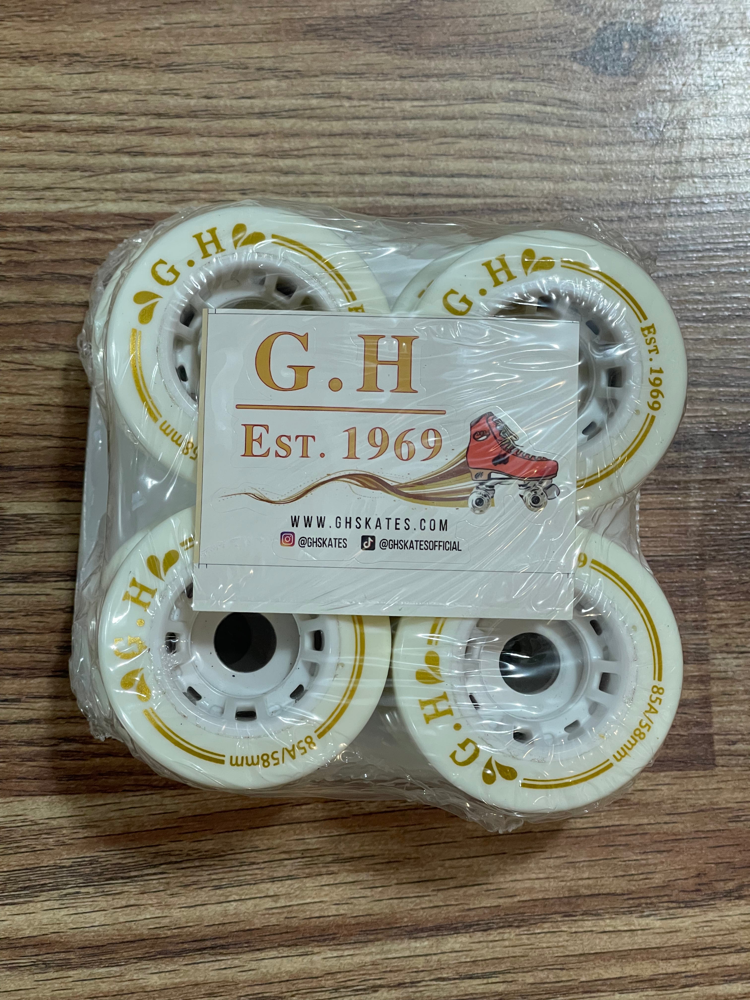 GH Skates High Rebound PU Quad Roller Skates Wheels 85A 91A - Durable Outdoor & Indoor Skating Wheels for Artistic, Derby & Recreational Roller Skating